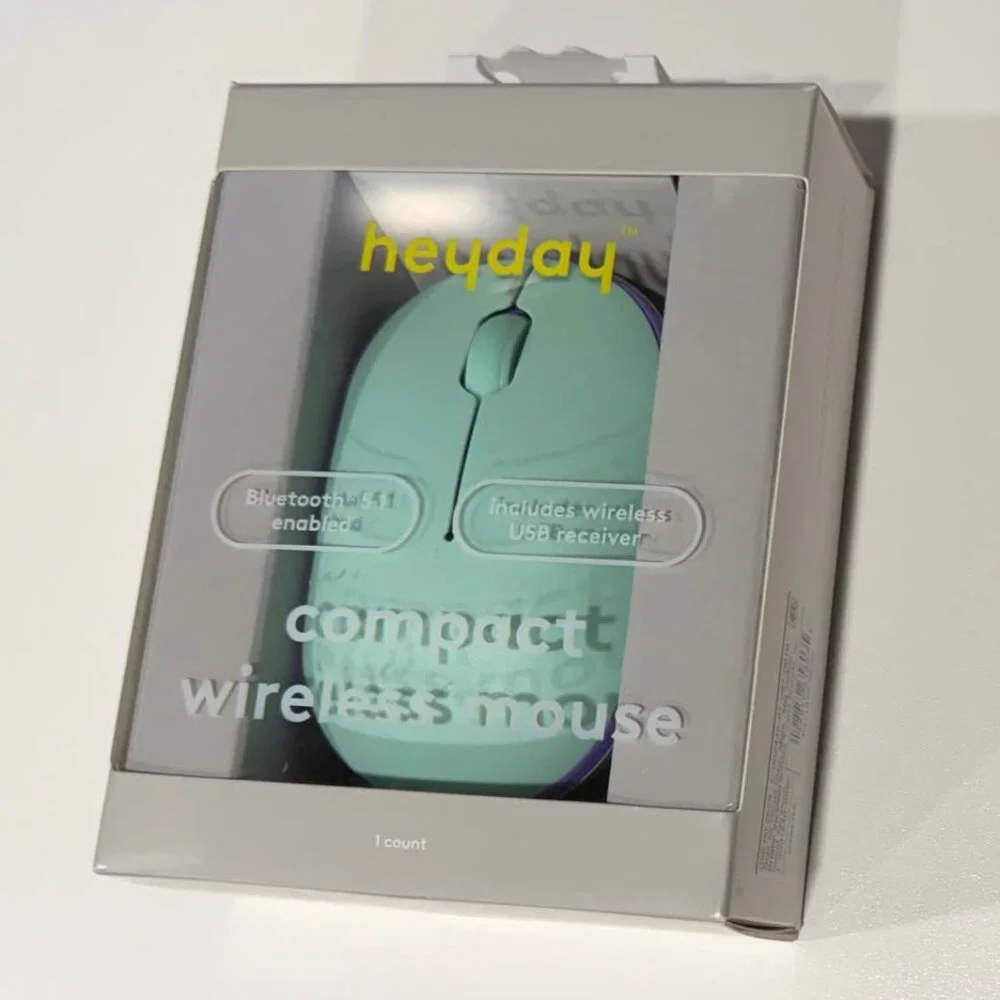 Bluetooth Mouse-Spring Teal-USB A Connections-heyday